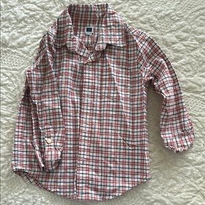 Kids Plaid Shirt - Red and White